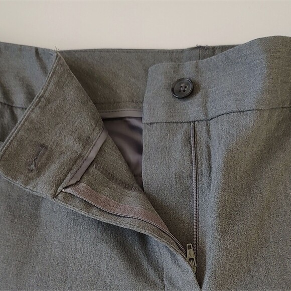 Trixie + Lulu Gray Dress Pants Slacks Straight  Wide Leg Corpcore Preppy - Picture 5 of 6